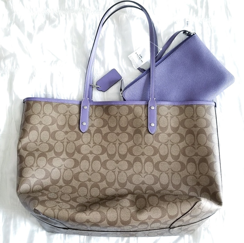 🚫SOLD🚫NWT COACH SIGNATURE CITY TOTE REVERSIBLE - Picture 6 of 8